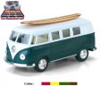 1:32 1962 VW Classical Bus & Wooden Surf Board (4 Colors) KT5060DS1