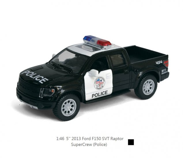 1:46 2013 Ford F-150 SVT Raptor Supercrew Police Car KT5365DP - Click Image to Close