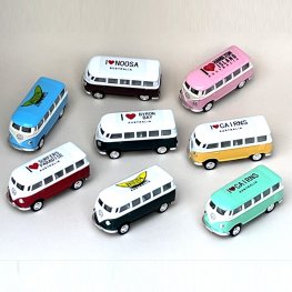 Clear Crystal Sticker Label with 2.5" VW Classic Bus  Clear Crystal Sticker Label with 2.5" VW Classic Bus