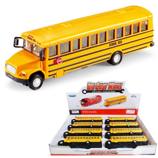 8" Diecast School Bus Yellow Colour FY8066-8D - Click Image to Close