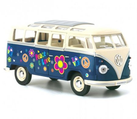 1:24 1962 Volkswagen Classical Bus with Printing (6 Pcs/Box) KT7005DF