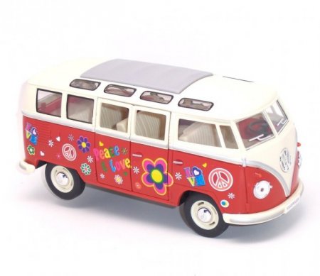 1:24 1962 Volkswagen Classical Bus with Printing (6 Pcs/Box) KT7005DF
