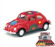 1967 Volkswagen Classical Beetle with Printing Flower 1:32 (5" Asstd Colour) KT5057DF