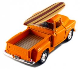 1:32 1955 Chevy Stepside Pick-up with Wooden Surfboard (4 Colors) KT5330DS1 1:32 1955 Chevy Stepside Pick-up with Wooden Surfboard (4 Colors) KT5330DS1