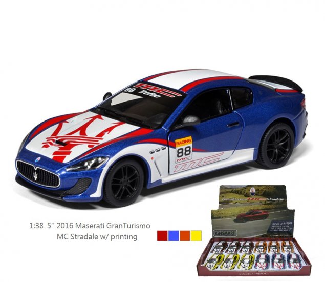 1:38 5" 2016 Maserati Gran Turismo MC Stradale with Printing KT5395DF - Click Image to Close