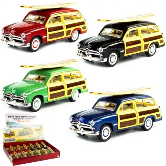 1:40 5\" 1949 Ford Woody Wagon with surfboard ?4 Colors) KT5402DS1
