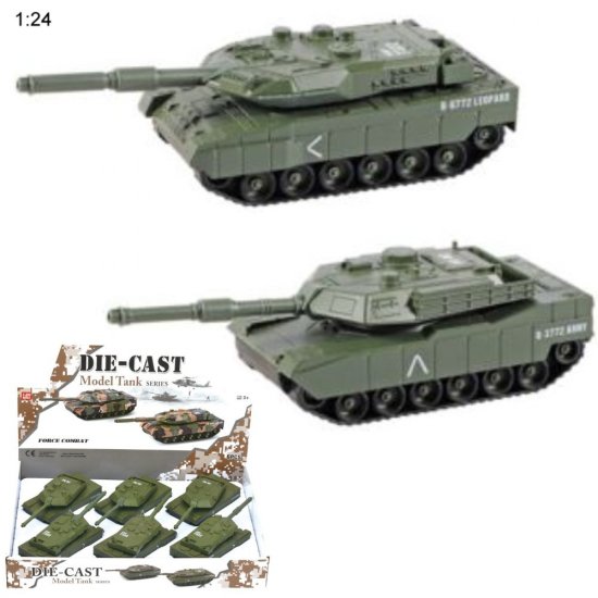8" Diecast Models 1:24 Combat Tank (2 Styles) MLQ2488D-6