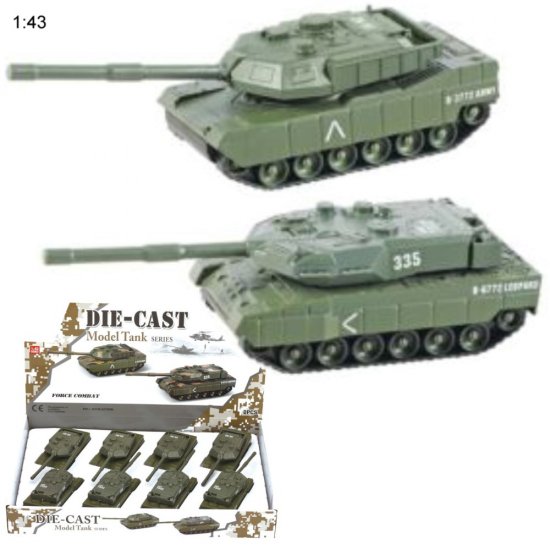 5" Diecast Models 1:43 Combat Tank (2 Styles) MLQ2492D-8