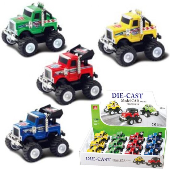3.5\" Diecast Models 1:64 Big Wheel Truck (4 Assorted) MLQ2566D-12