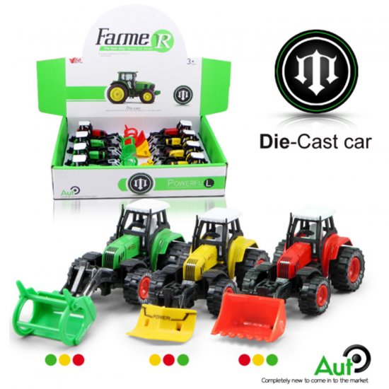 3.5" Diecast Models Farm Tractor B (3 Colours Assorted) MY2458D-8