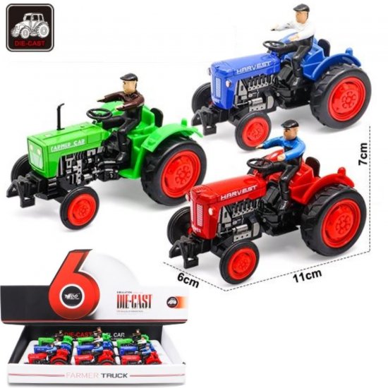 4.5\" Diecast Motel Tractor with Man (3 Assorted) MY2471D-9