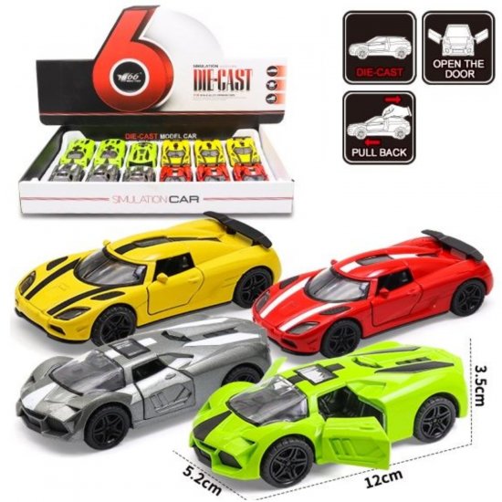 5\" Diecast Models Lamborghini & Koenigsegg (4 Colours Asst.) MY2482D-12