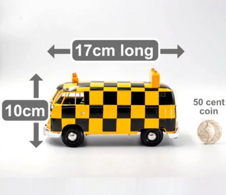 1:24 Volkswagen Type 2 (T1) - Airport Runway Delivery Van (Orange with Black) MM79572DA