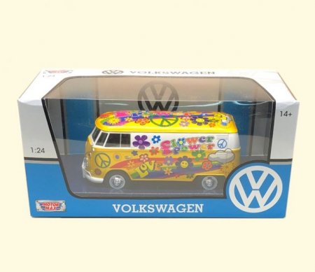 1:24 Volkswagen Type 2 (T1) - Delivery Van - Flower Power 2 (Yellow) MM79575FP2
