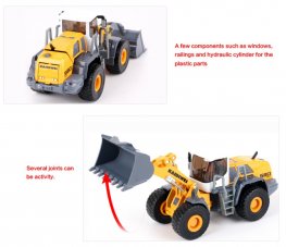 1:50 Yellow Four Whell Loader Heavy Die cast Model KDW625003W 1:50 Yellow Four Whell Loader Heavy Die cast Model KDW625003W