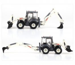 1:50 White Backhoe Loade Heavy Die cast Model KDW625004W 1:50 White Backhoe Loade Heavy Die cast Model KDW625004W