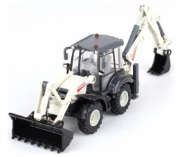1:50 White Backhoe Loade Heavy Die cast Model KDW625004W  1:50 White Backhoe Loade Heavy Die cast Model KDW625004W