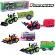 10" Diecast Tractor & Digger with Trailer, 4 Style Mixed Window Box WGT2451-1